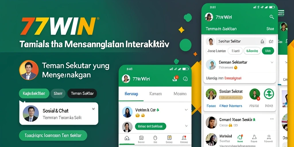 Antarmuka aplikasi 77WIN yang ramah pengguna untuk Teman Sekitar.