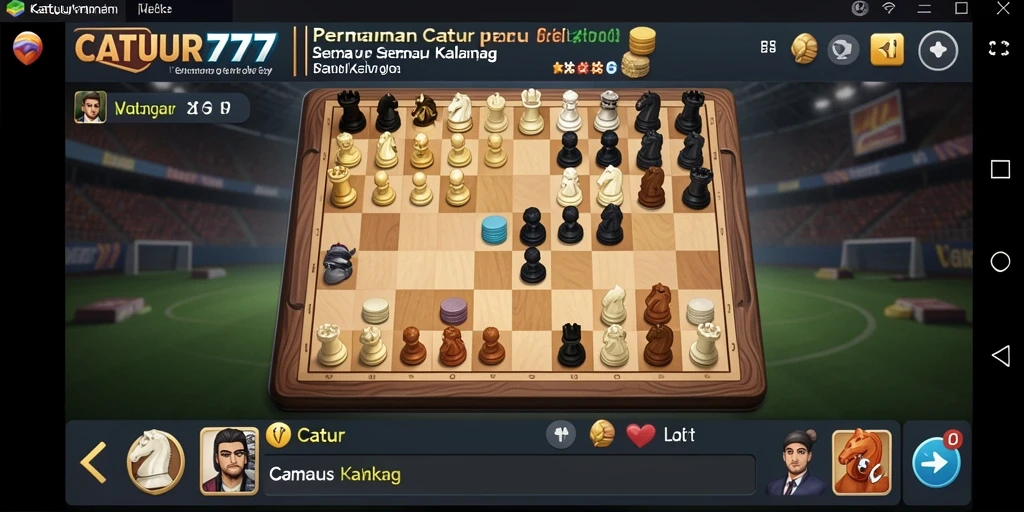 Tampilan antarmuka permainan Catur yang menarik dan mudah digunakan.