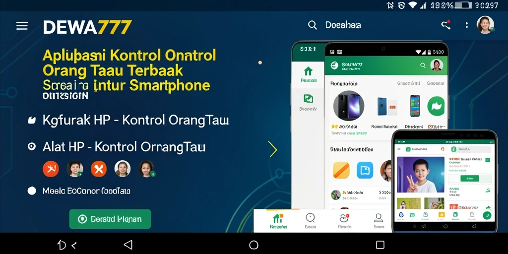 Antarmuka aplikasi DEWA777 yang intuitif untuk kontrol orang tua.