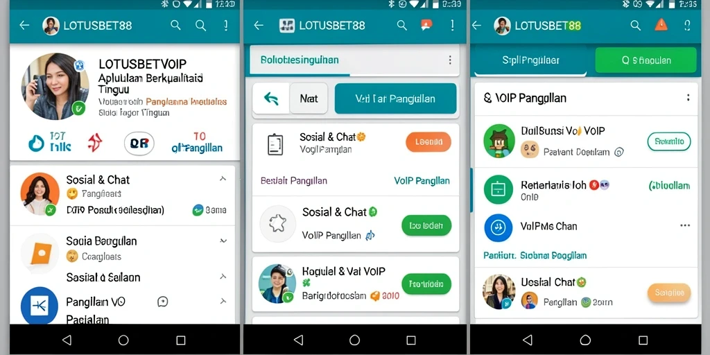 Antarmuka aplikasi LOTUSBET88 yang intuitif untuk VoIP Panggilan.