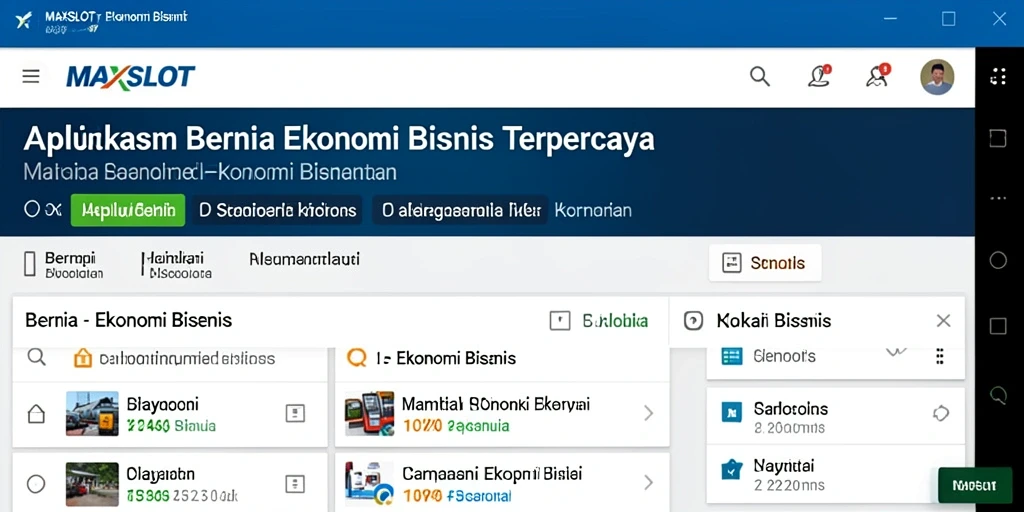 Tampilan antarmuka pengguna aplikasi MAXSLOT yang informatif.