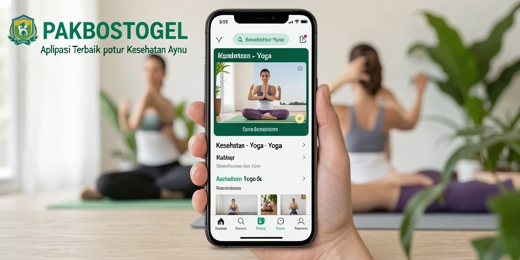 Antarmuka PAKBOSTOGEL dengan berbagai pilihan latihan Yoga.