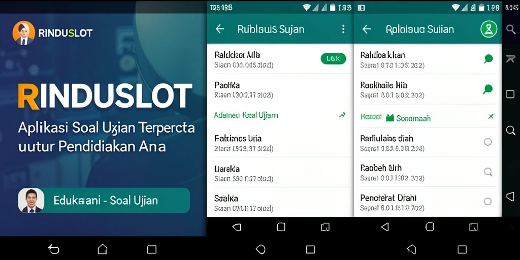 Tampilan antarmuka utama RINDUSLOT yang memudahkan pengguna mengakses soal.