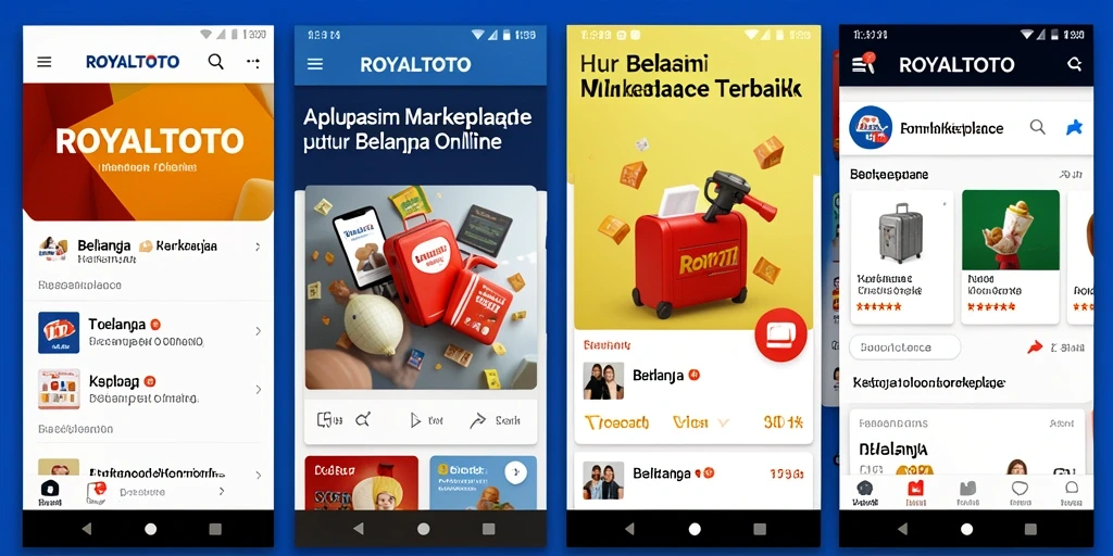 Antarmuka intuitif aplikasi ROYALTOTO yang memudahkan belanja online.