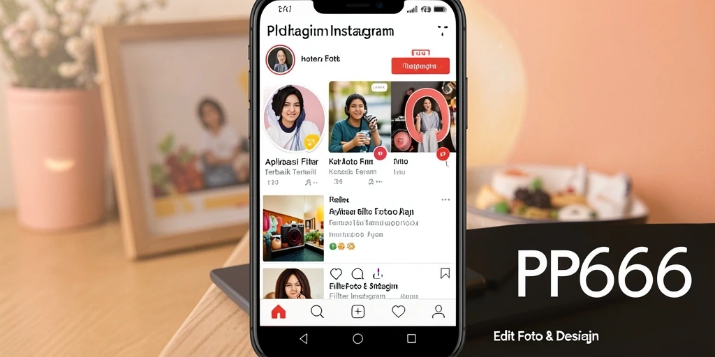 Screenshot tampilan antarmuka aplikasi Filter Instagram RR666.